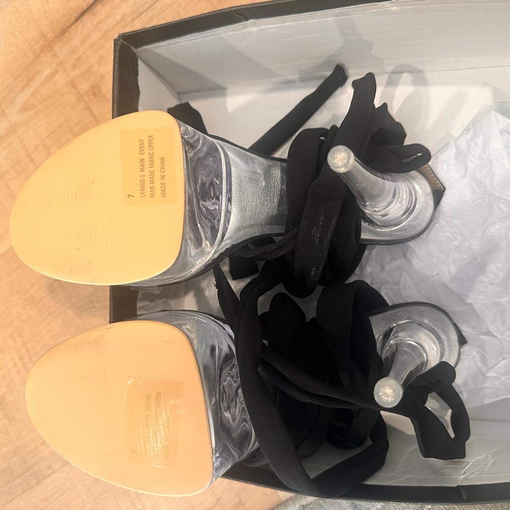 Black platform heels